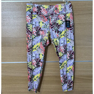 NWT Pro Player Women's Sz Large moisture-wicking workout leggings Tropical Print